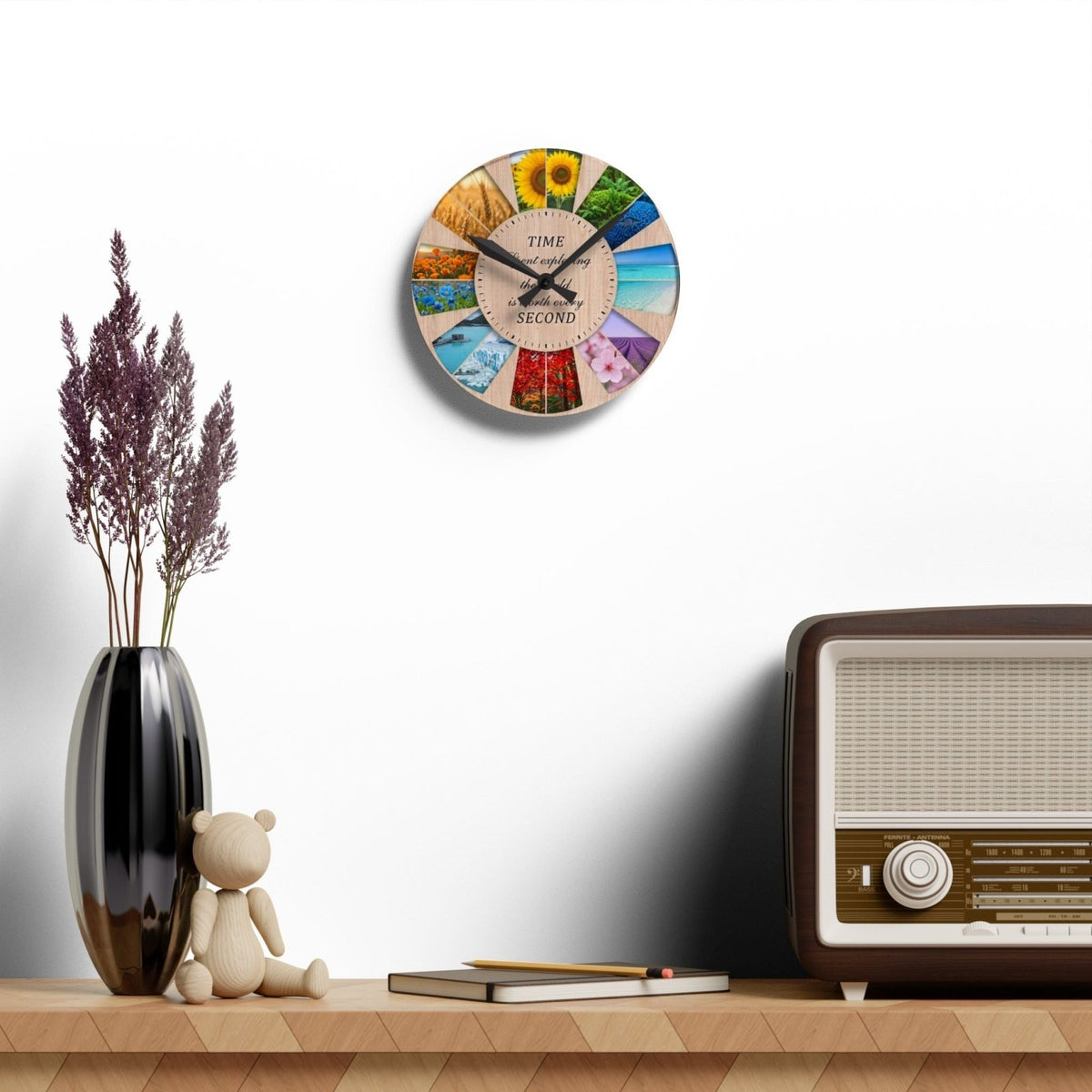 Nature Collage Wall Clock - AestheticCrateWall Clock
