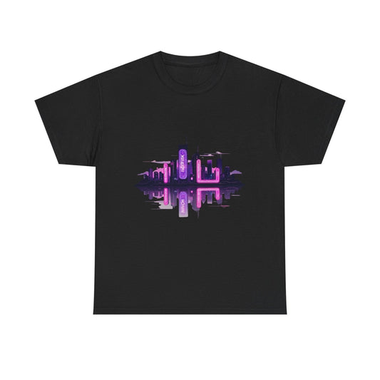 Neon City Reflection Unisex Graphic T-Shirt - AestheticCrateT-Shirt