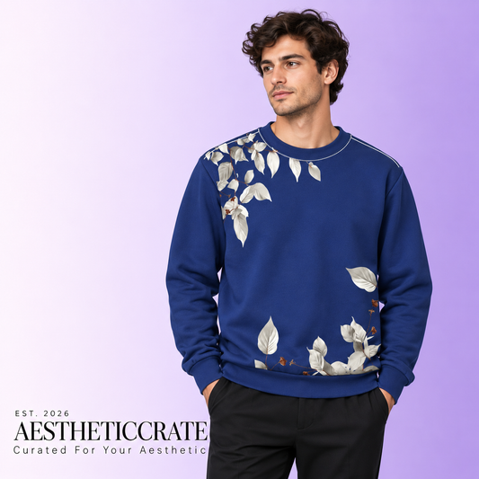 Floral Navy Sweatshirt