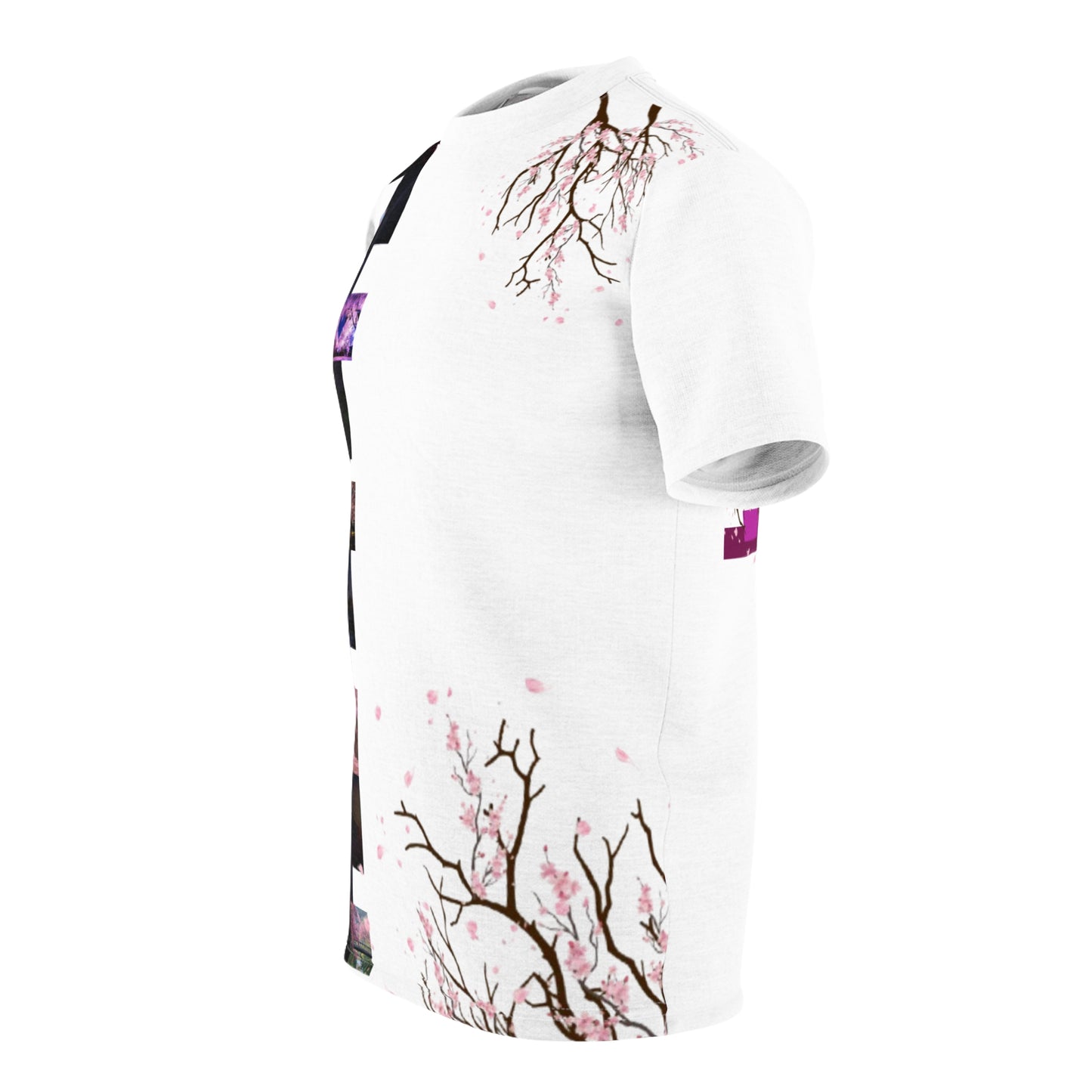 Cherry Blossom Split-Panel Tee|