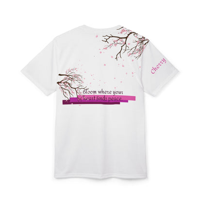 Cherry Blossom Split-Panel Tee|
