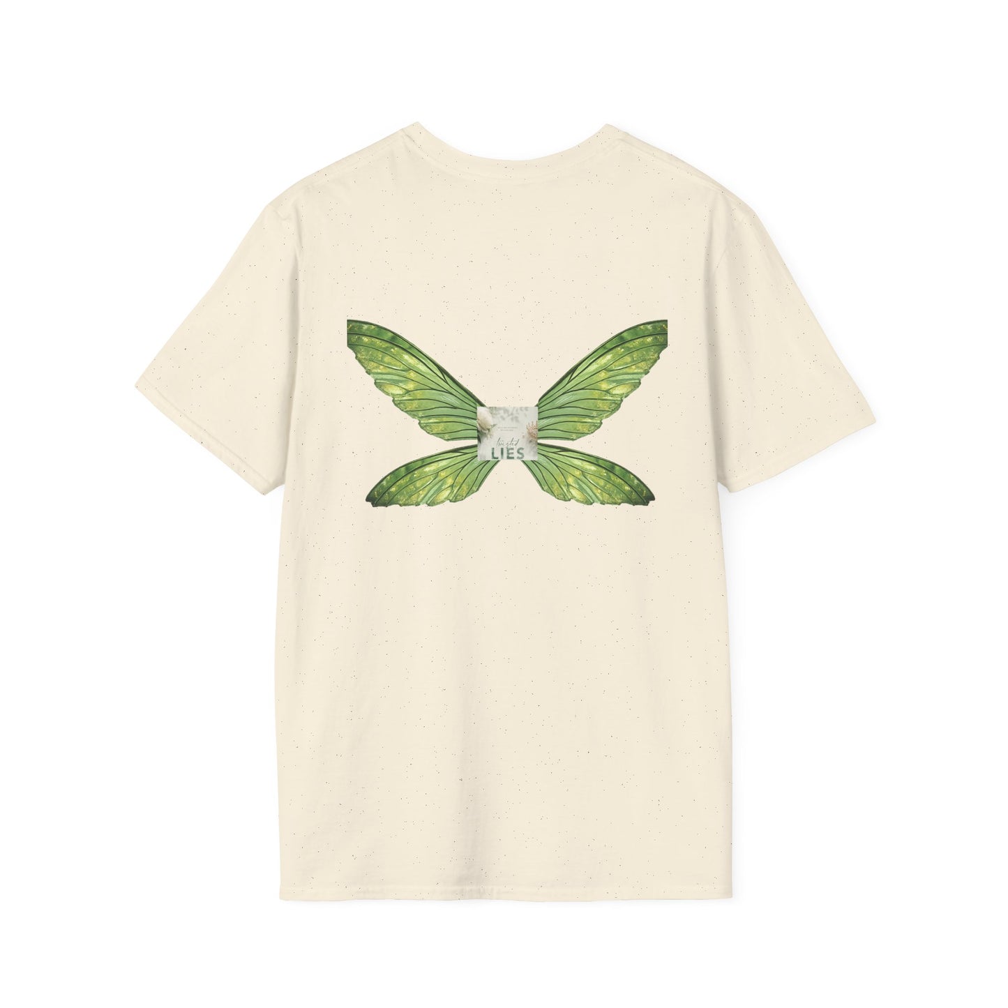 Pocket Book Cover T-Shirt — 'Lies' Minimalist Chest Print