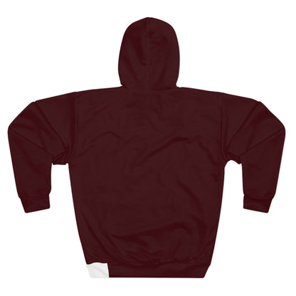 Floral Accent Burgundy Hoodie