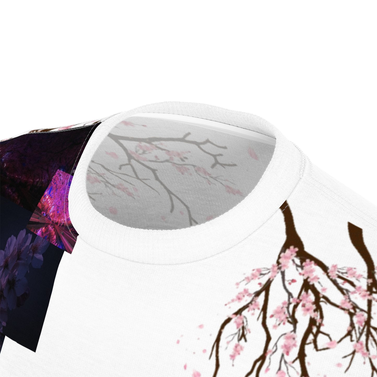 Cherry Blossom Split-Panel Tee|