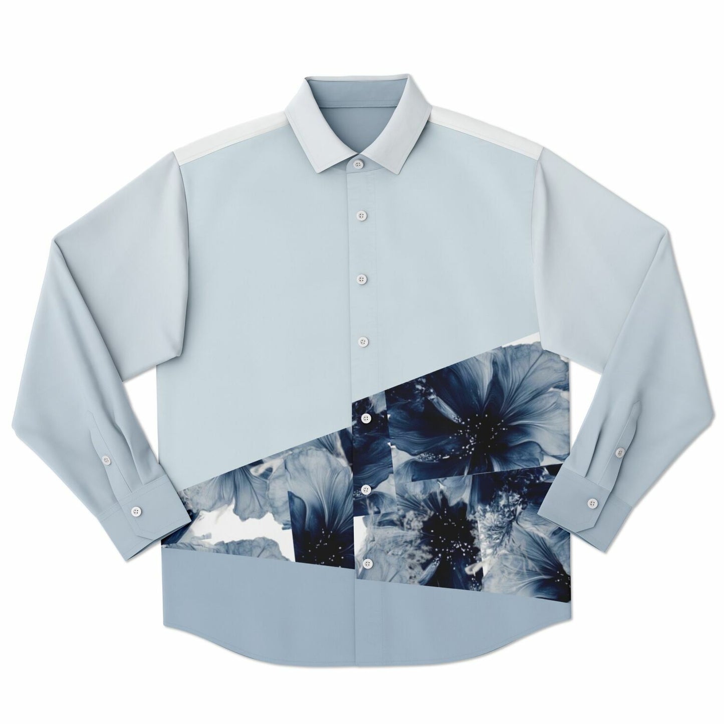Azure Floral Button Shirt