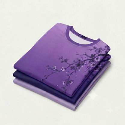 Purple Ombre Long Sleeve Shirt|