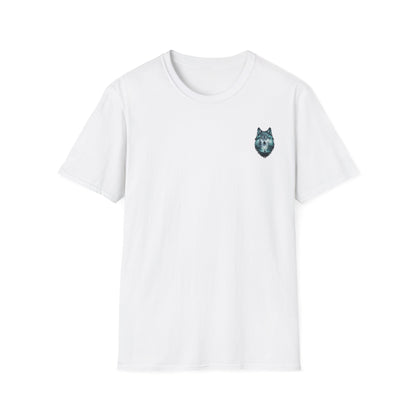 Unisex Softstyle T-Shirt| Silent Strength, Free Spirit | Mystic Wolf Graphic T-Shirt|
