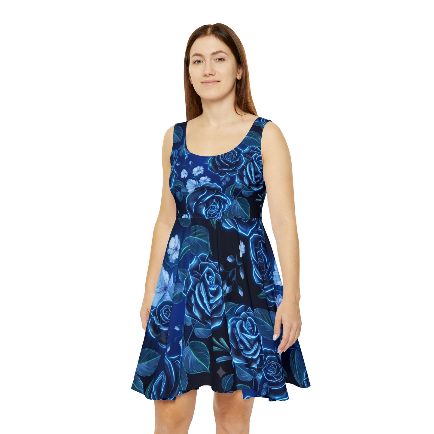 Blue Rose in Dark Dress|