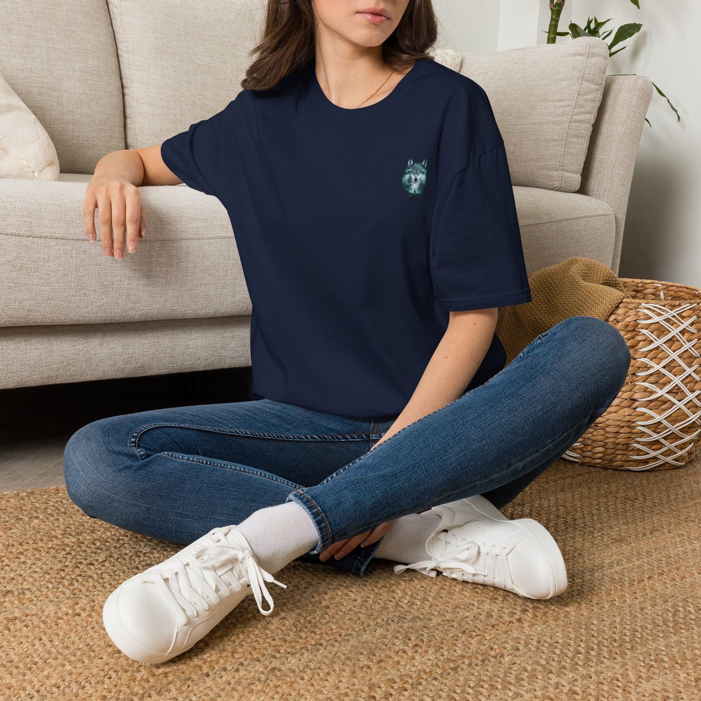 Unisex Softstyle T-Shirt| Silent Strength, Free Spirit | Mystic Wolf Graphic T-Shirt|