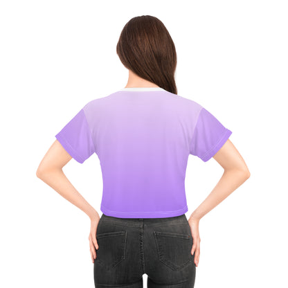 Lavender Wisteria Crop Tee|