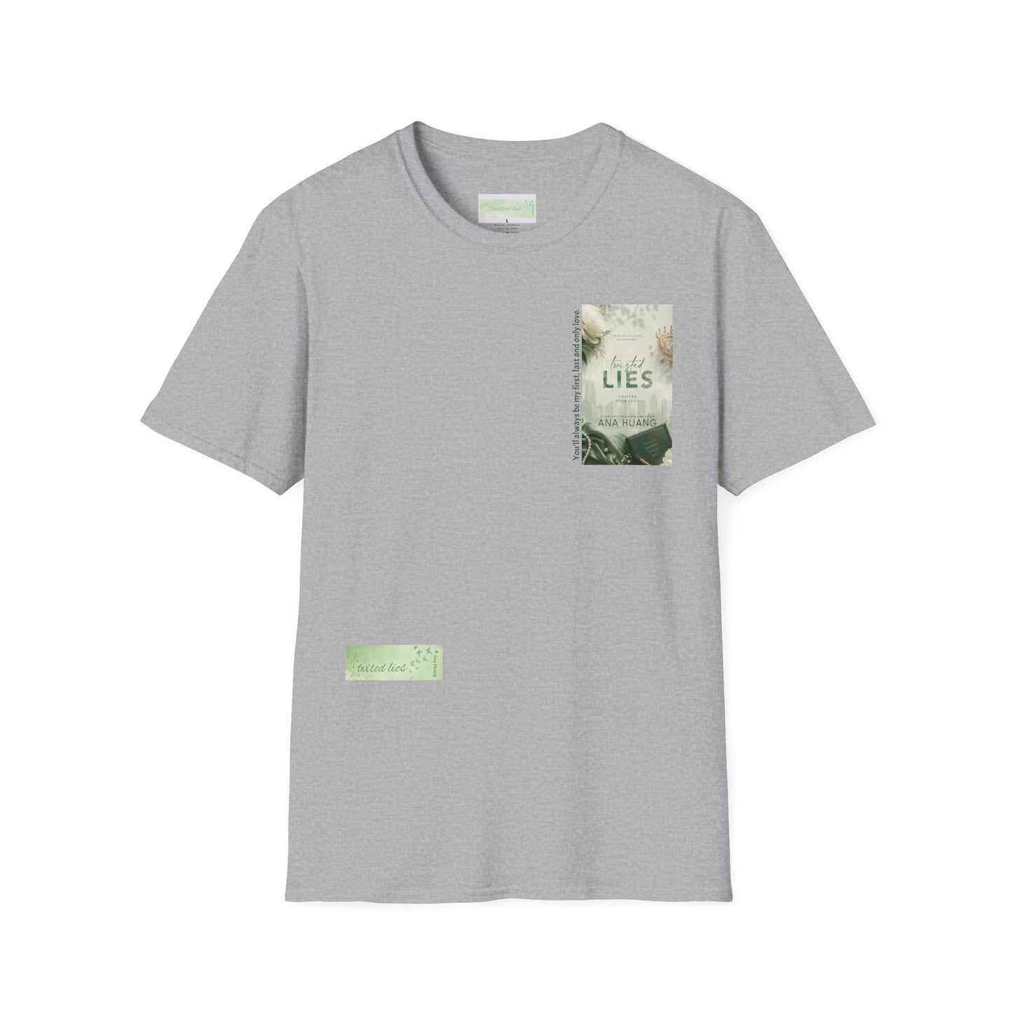 Pocket Book Cover T-Shirt — 'Lies' Minimalist Chest Print