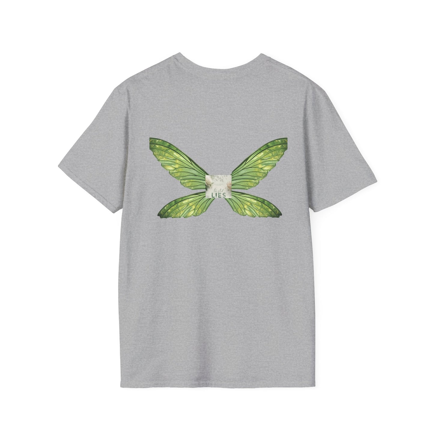 Pocket Book Cover T-Shirt — 'Lies' Minimalist Chest Print