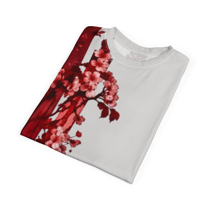 Red cherry Floral Tee