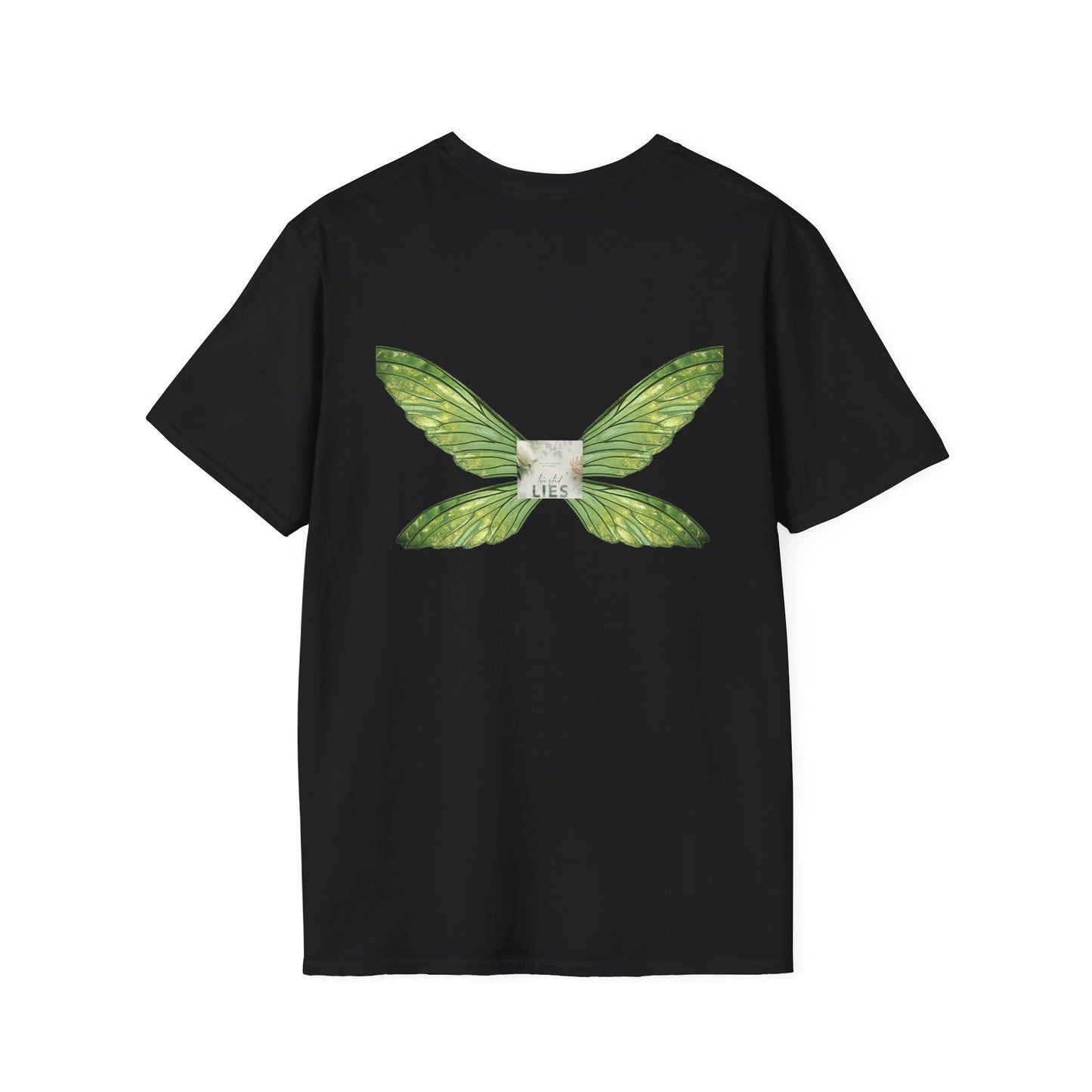 Pocket Book Cover T-Shirt — 'Lies' Minimalist Chest Print