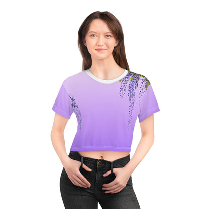 Lavender Wisteria Crop Tee|