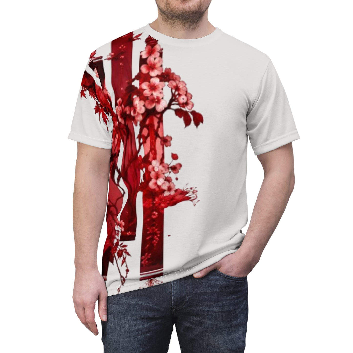 Red cherry Floral Tee