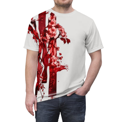 Red cherry Floral Tee