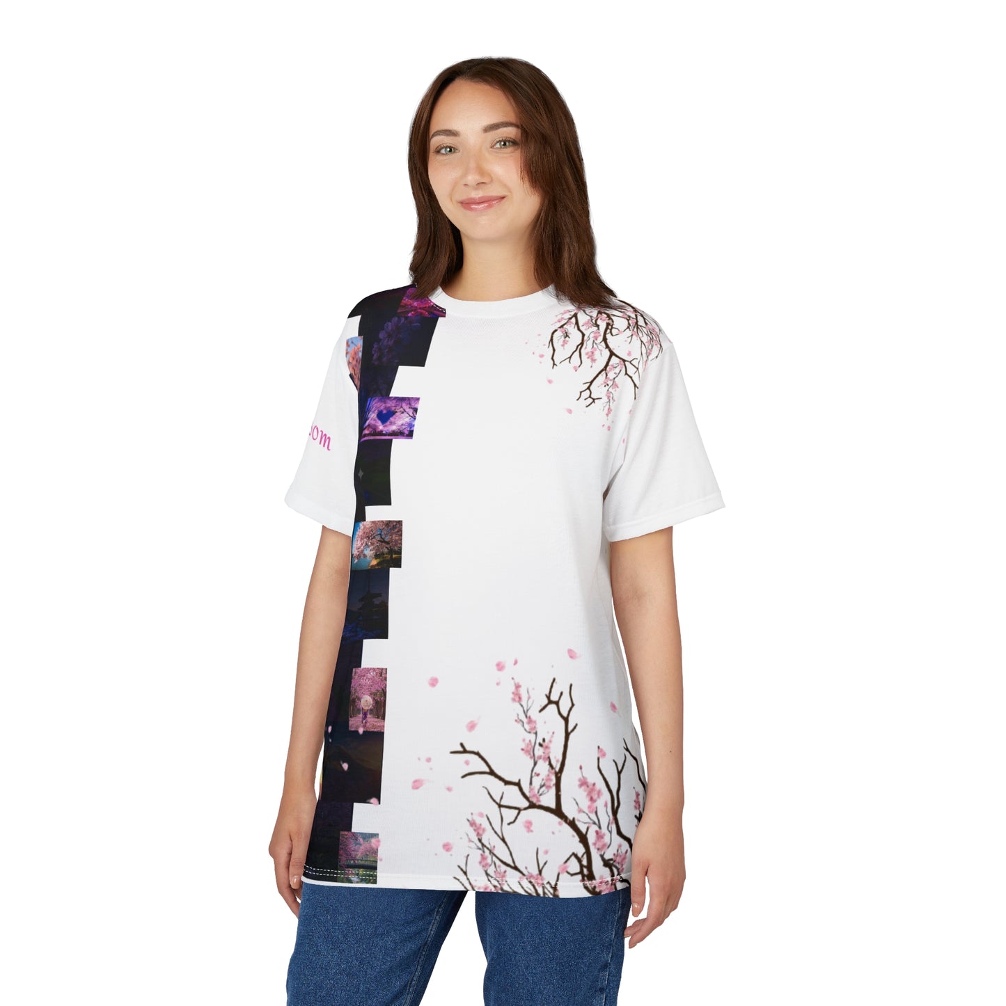 Cherry Blossom Split-Panel Tee|