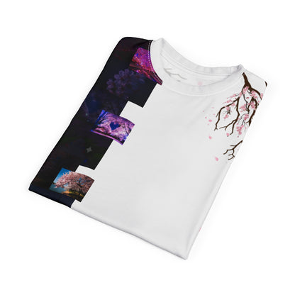 Cherry Blossom Split-Panel Tee|