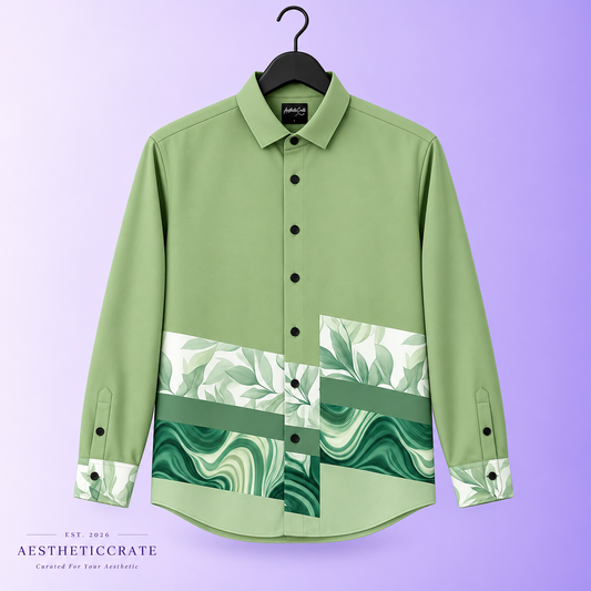 Jade Waves Button Shirt