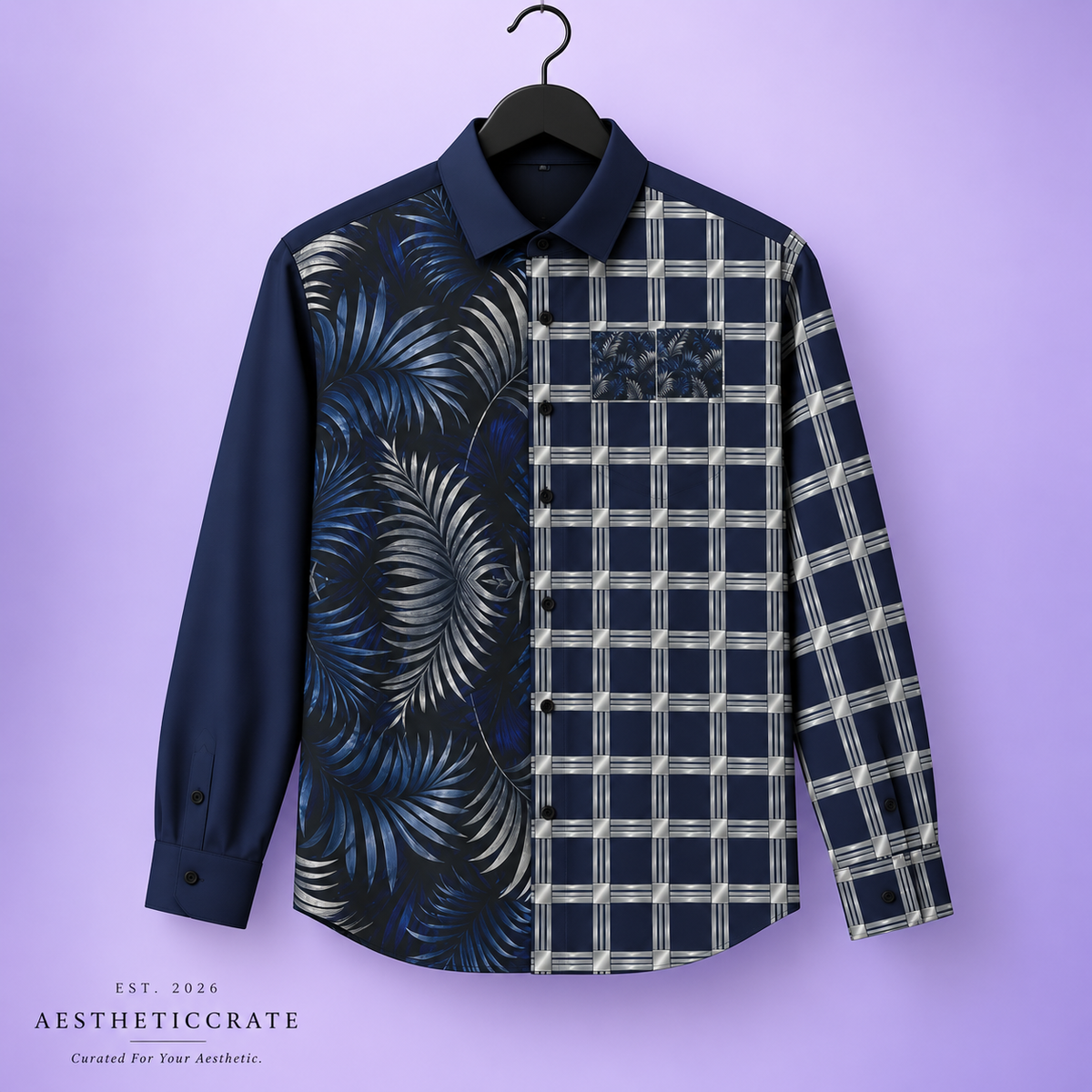 Navy Sky Button Shirt