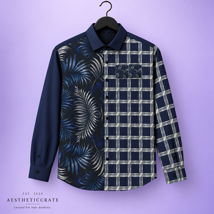 Navy Sky Button Shirt
