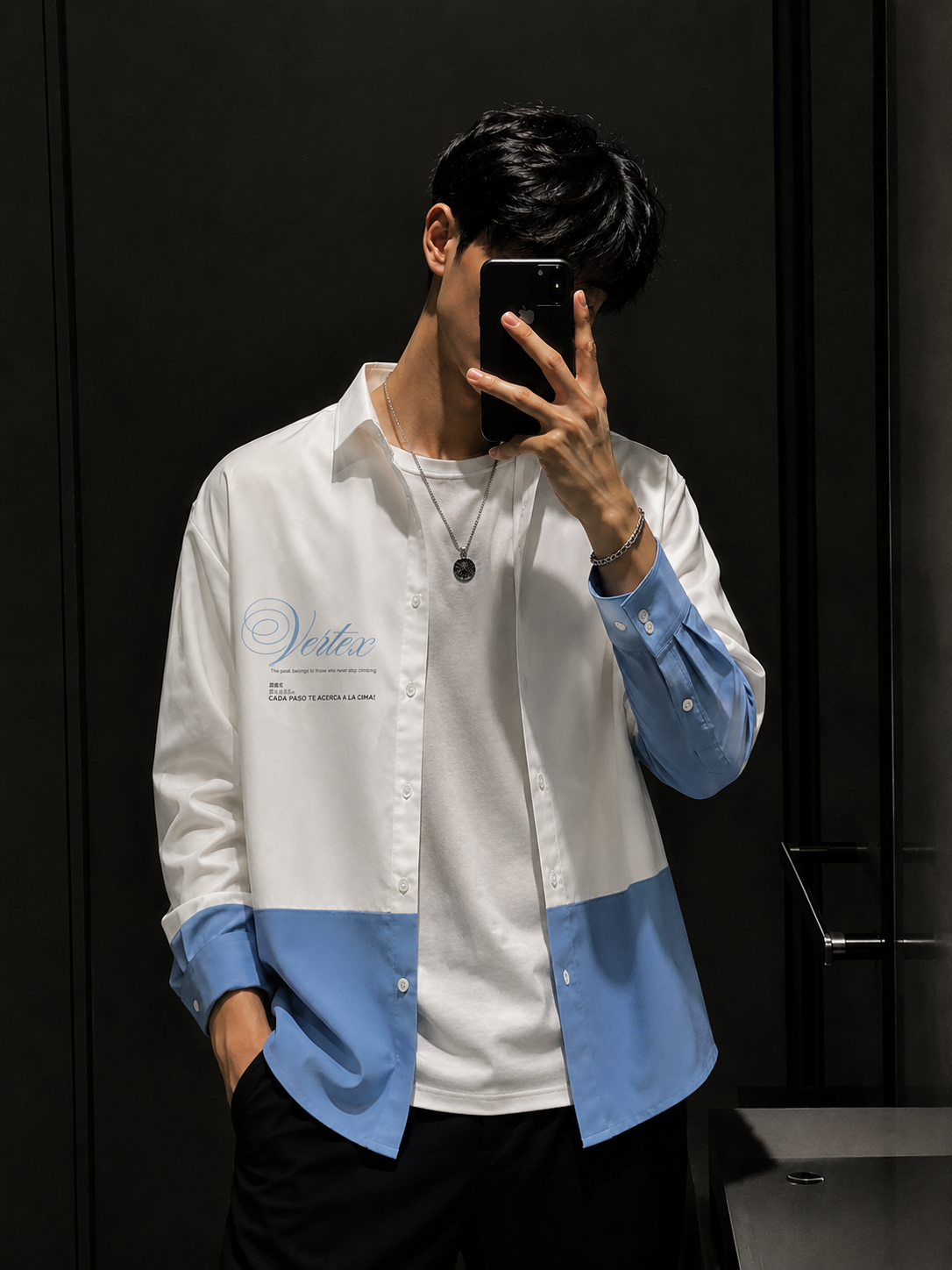 Azure blue Long sleeve|