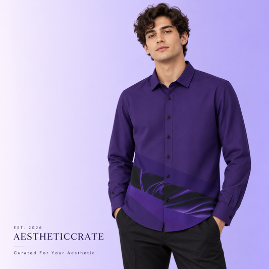 Violet Vibe Button Shirt