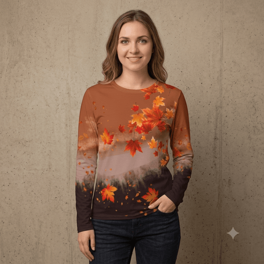 Autumn Breeze Long Sleeve Shirt - AestheticCrateAll Over Prints