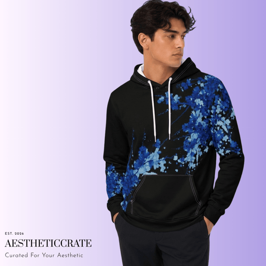 Azure Splash Hoodie - AestheticCrateAll Over Prints
