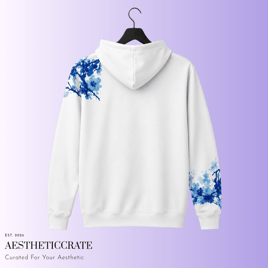 Azure white Splash Hoodie - AestheticCrateAll Over Prints
