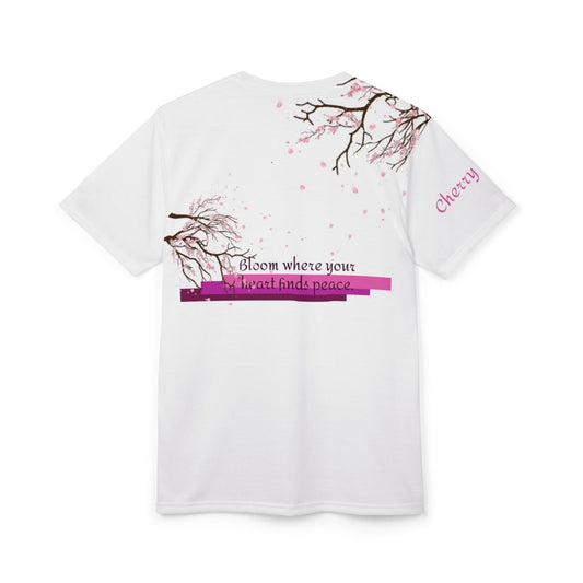 Cherry Blossom Split-Panel Tee - AestheticCrateAll Over Prints
