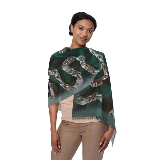 Emerald Snake Chain Scarf - AestheticCrateAll Over Prints