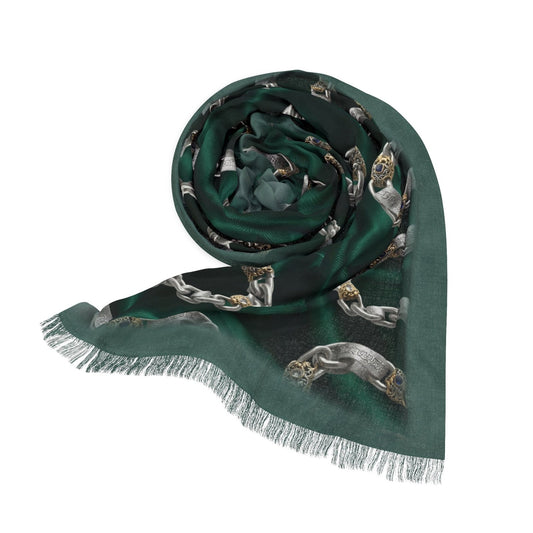 Emerald Snake Chain Scarf - AestheticCrateAll Over Prints
