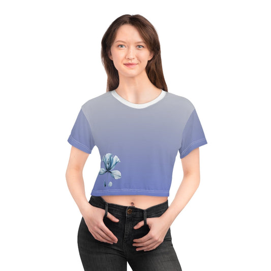 Floral Gradient Crop Tee - AestheticCrateAll Over Prints
