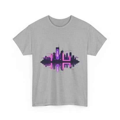 Neon City Reflection Unisex Graphic T-Shirt - AestheticCrateT-Shirt