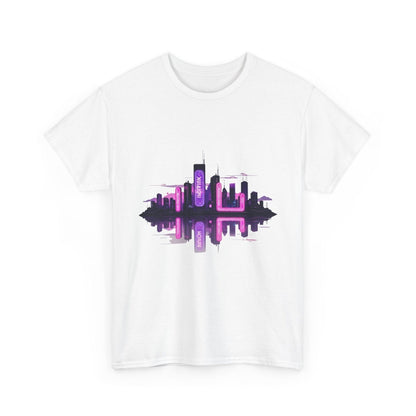 Neon City Reflection Unisex Graphic T-Shirt - AestheticCrateT-Shirt