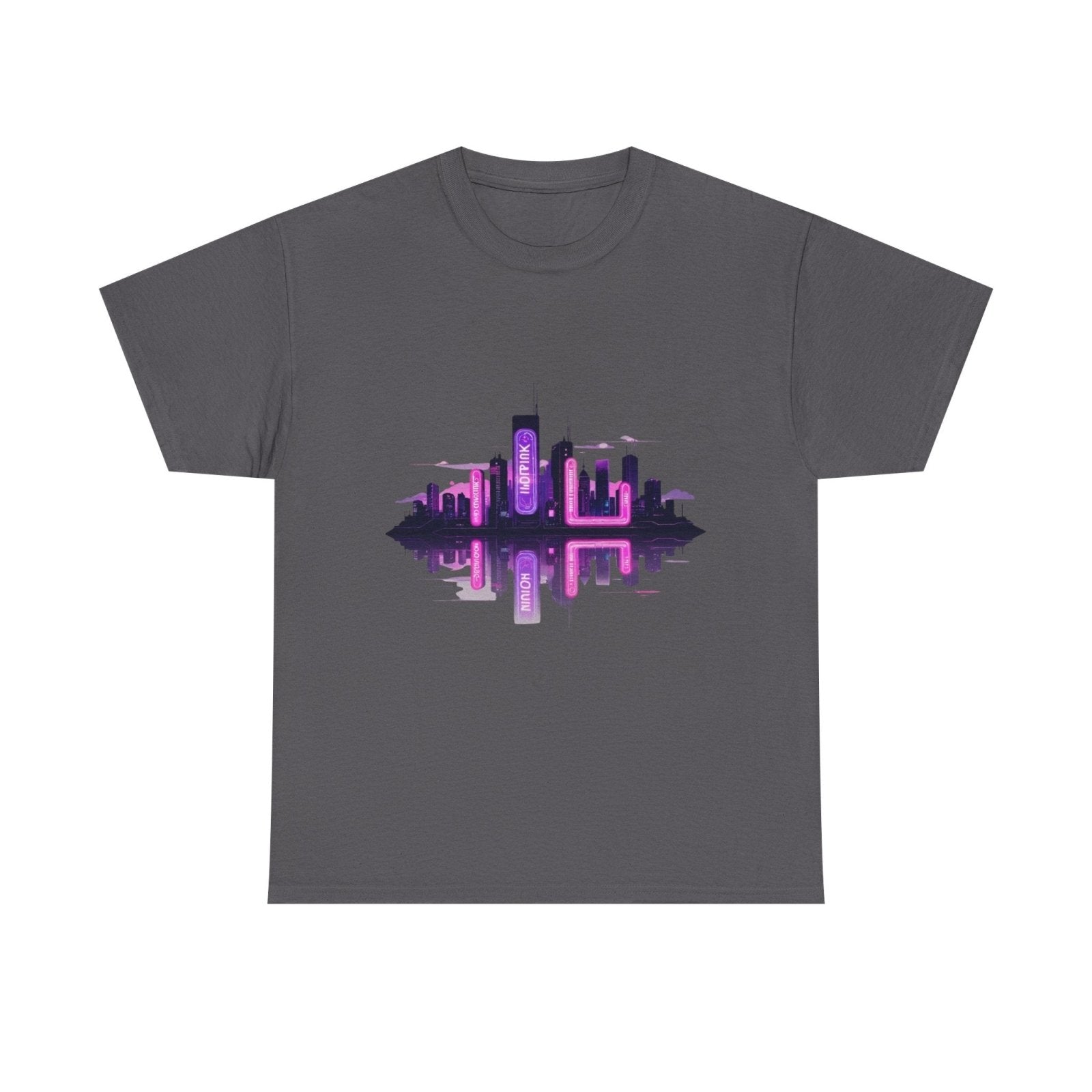 Neon City Reflection Unisex Graphic T-Shirt - AestheticCrateT-Shirt