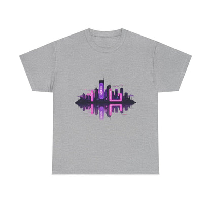 Neon City Reflection Unisex Graphic T-Shirt - AestheticCrateT-Shirt