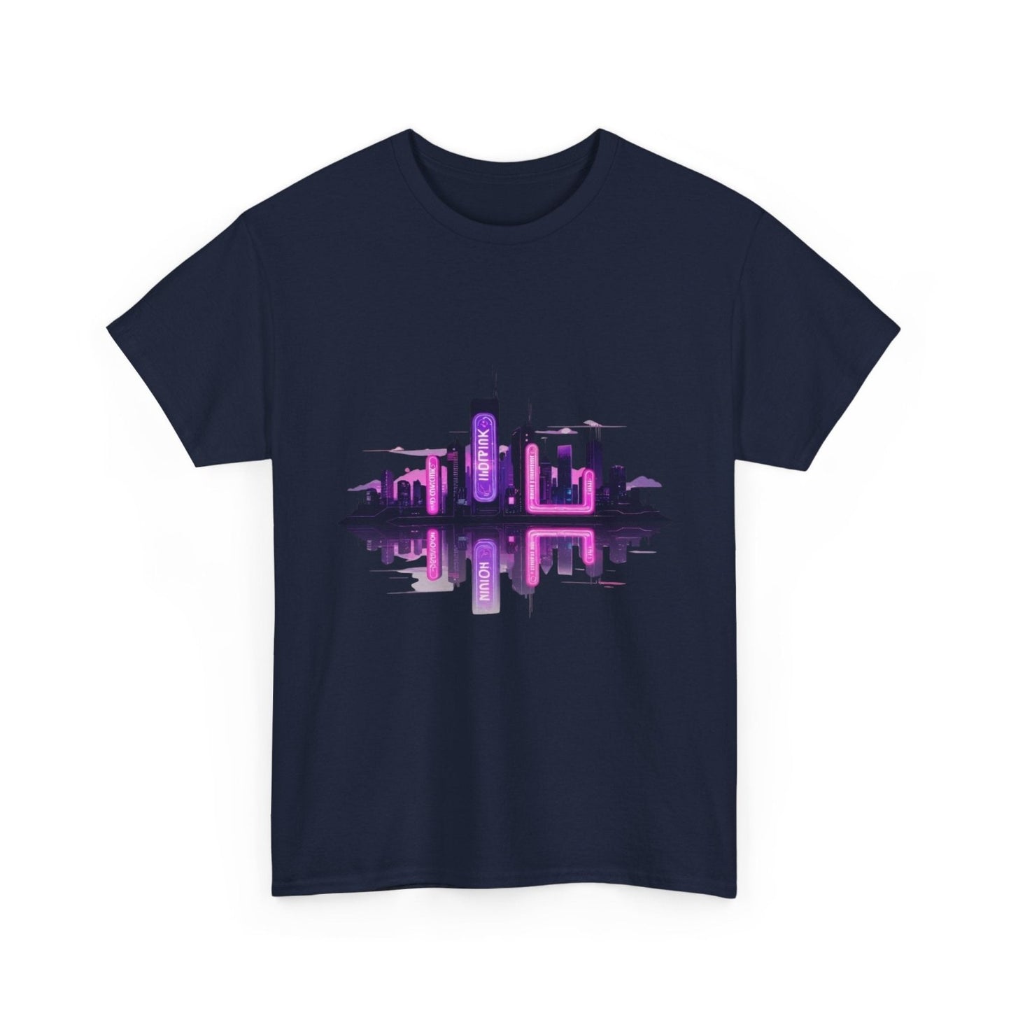 Neon City Reflection Unisex Graphic T-Shirt - AestheticCrateT-Shirt