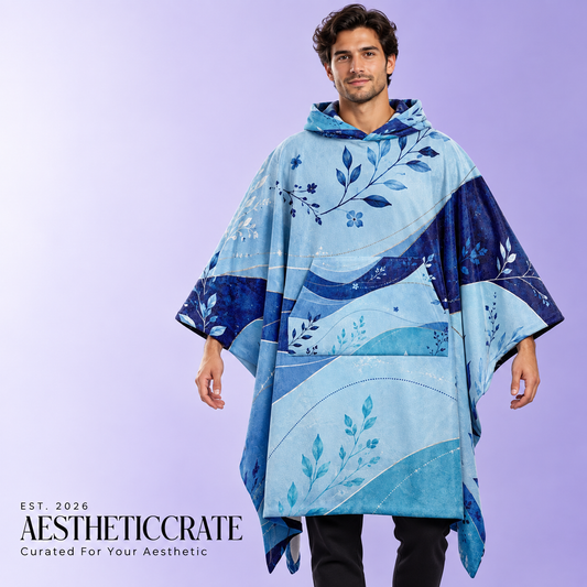 Blue Tide Blanket Poncho