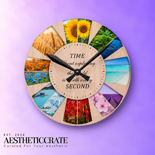 Nature Collage Wall Clock