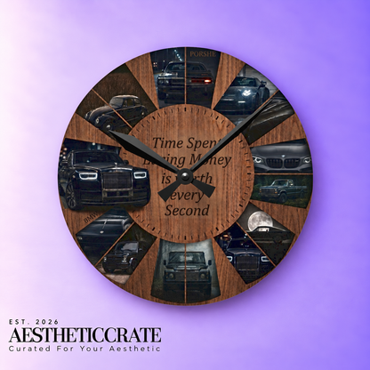Automotive Collage Wall Clock