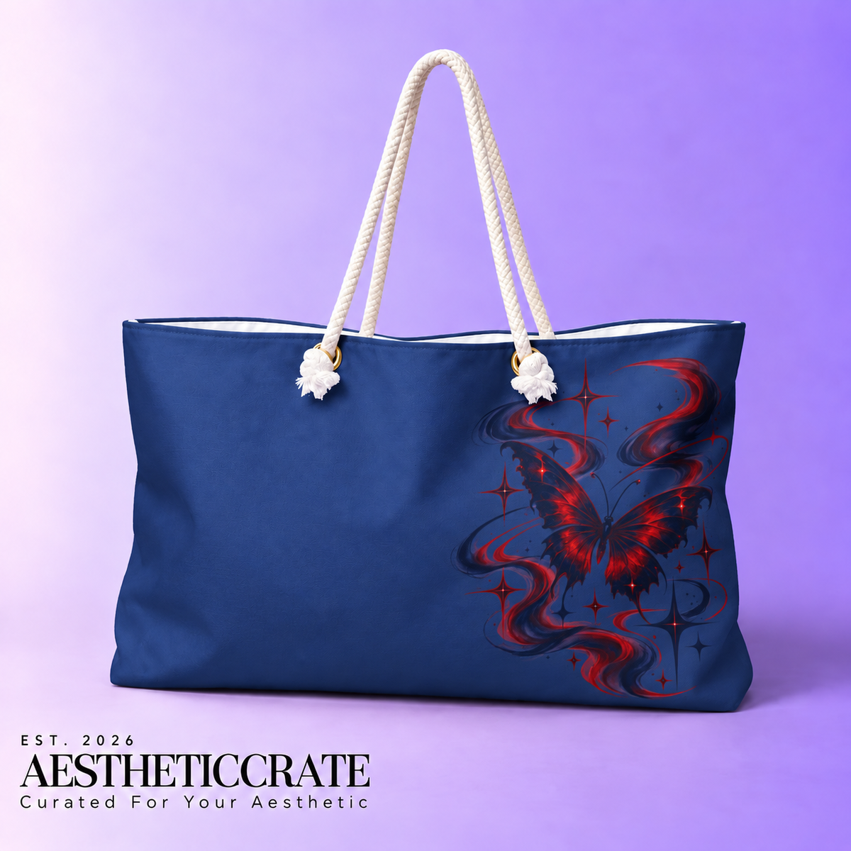 Copy of Puple Butterfly Weekender Bag.