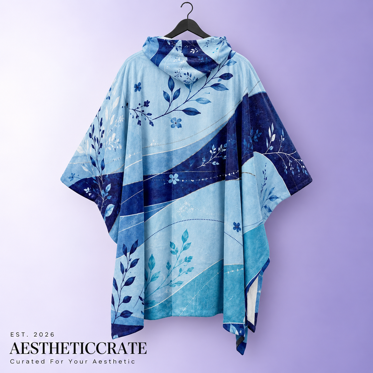 Blue Tide Blanket Poncho