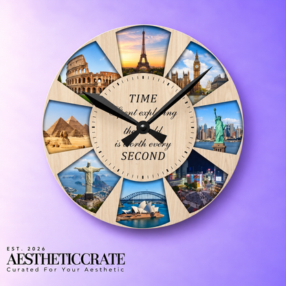 World Landmarks Wall Clock