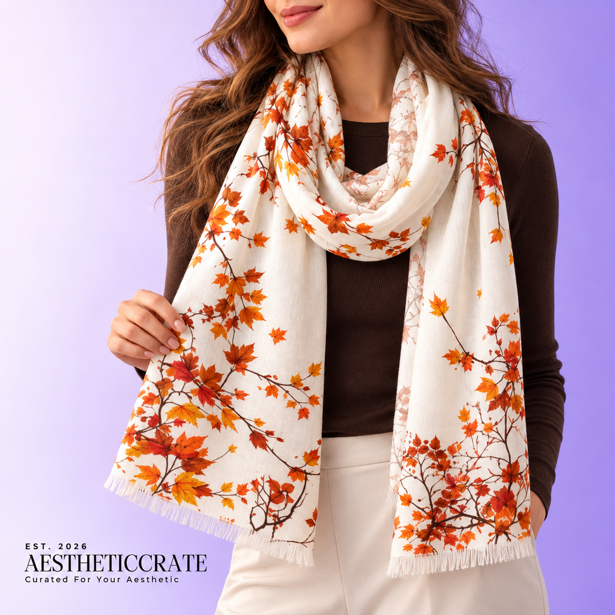 Autumn Leaves Light Scarf