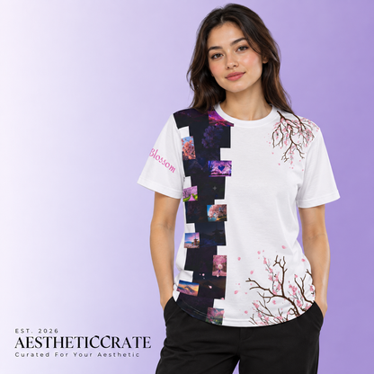 Cherry Blossom Split-Panel Tee
