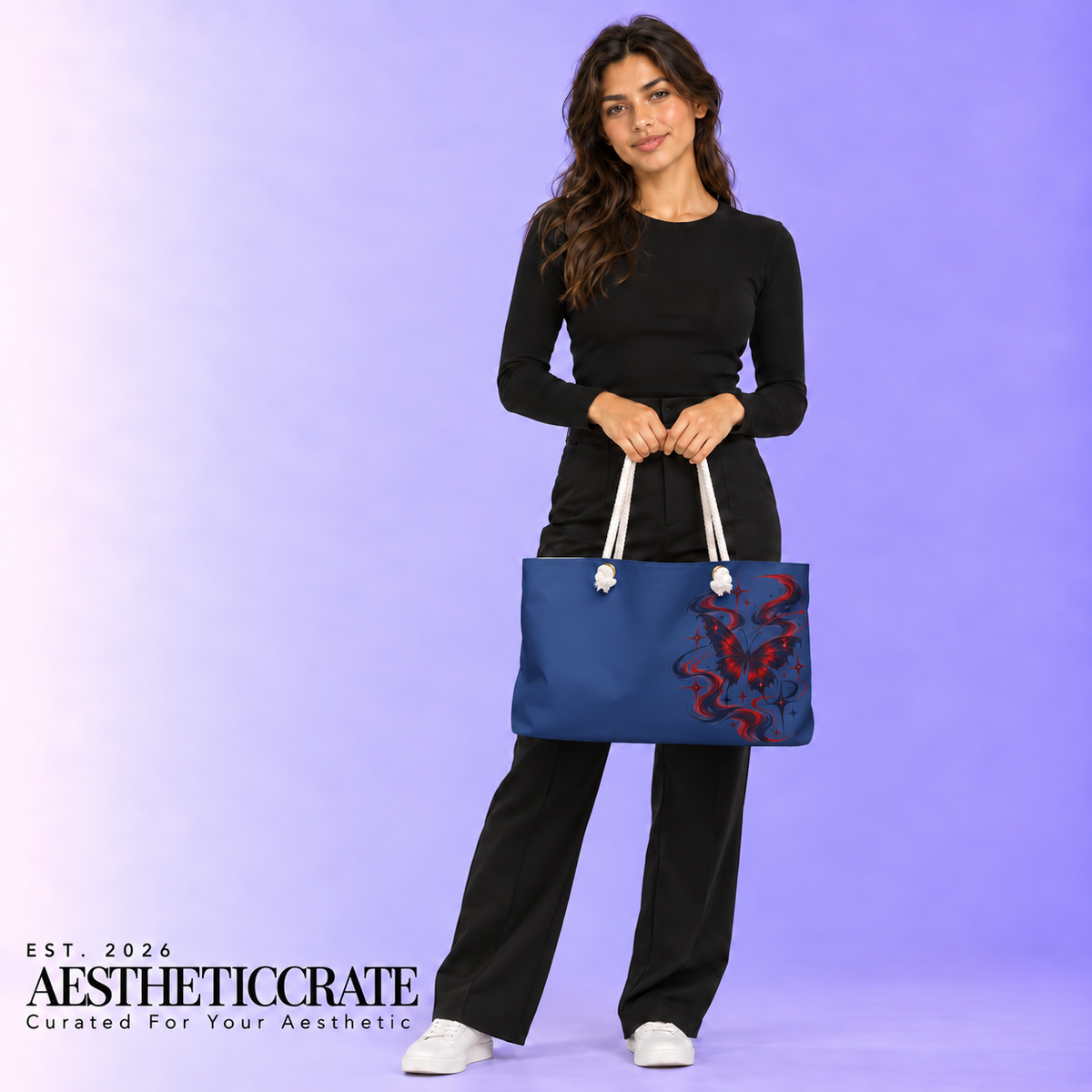 Copy of Puple Butterfly Weekender Bag.
