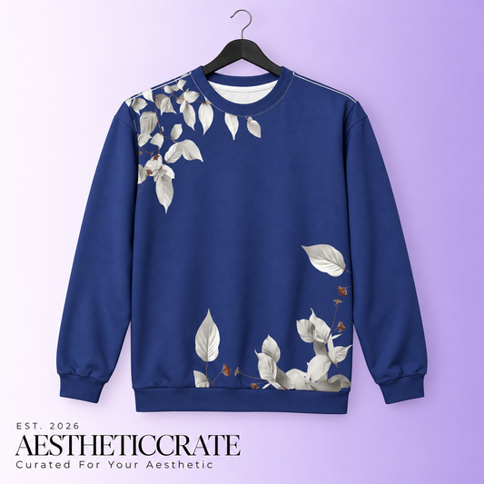 Floral Navy Sweatshirt